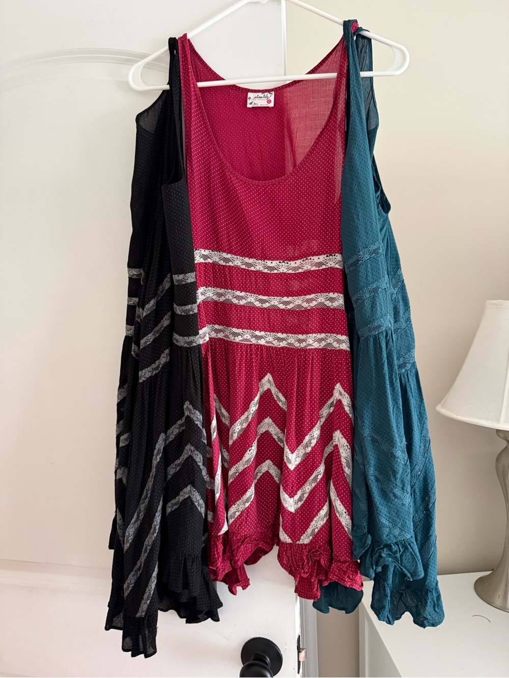 Free People swing Tunic 3 bundle- Magenta, Black & Teal,